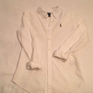 Ralph Lauren white slim fit button down sz 2
